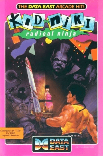 Kid Niki Radical Ninja box art for Commodore 64